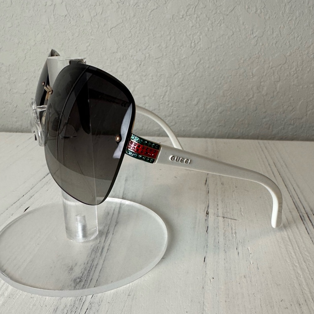 Gucci Rhinestone Sherry Line Rimless Sunglasses - Picture 6 of 10